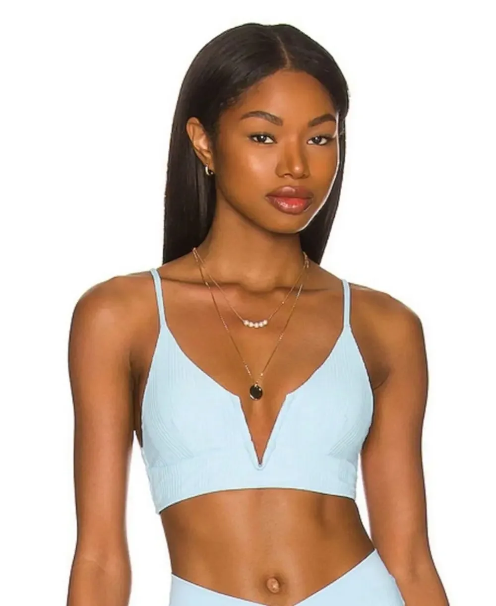 L*Space Siren Bikini Top in Sky Blue Size Small NWT